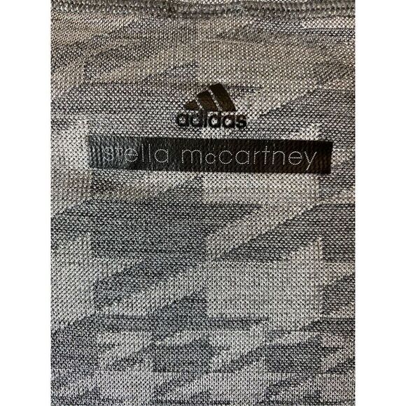 Fits like a Med, Adidas by Stella McCartney grey houndstooth long sleeve tee. - Picture 3 of 8